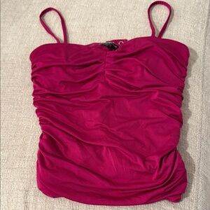 Express Fuchsia Ruched Camisole